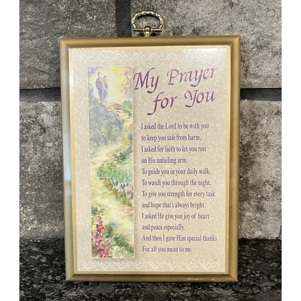 “My Prayer for You” 5” x 7” Plaque by Paula’s Inspirational Classics NEW
